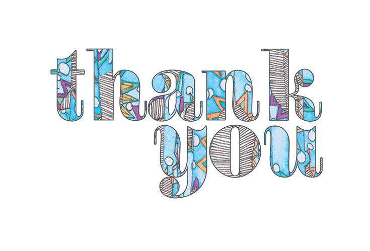 Pictura thank you card from the Everyday Cards collection, featuring a simple, elegant thank you letter design.